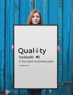Quality: My Business Plan Framed photo paper poster 24x36(in)