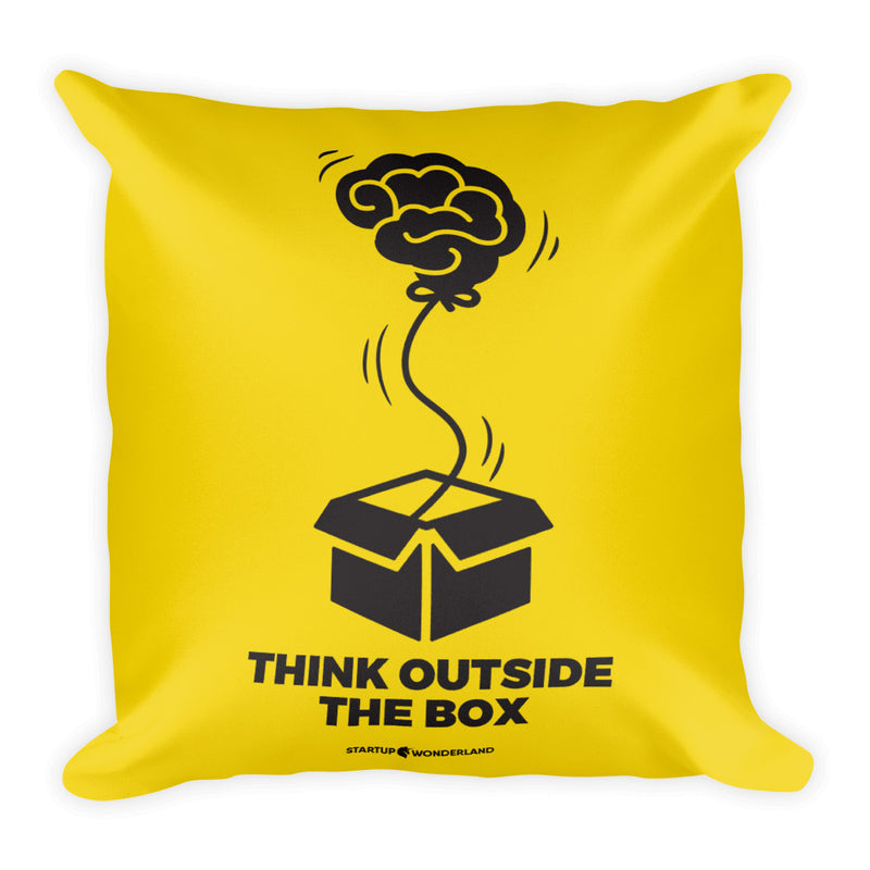 Think Outside The Box Square Pillow