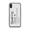 Quality is the Best Plan iPhone Case