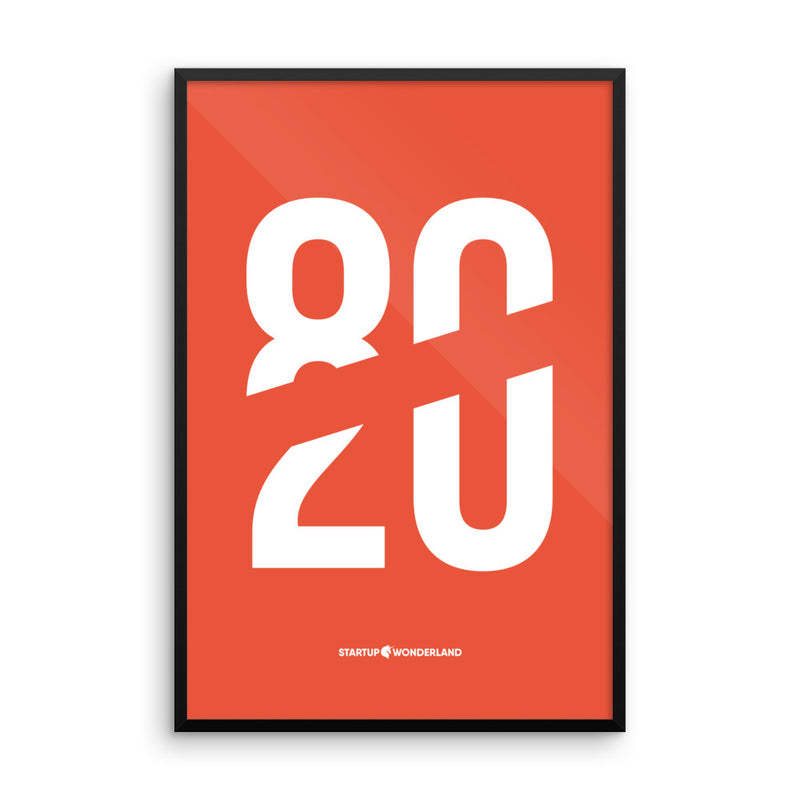 80/20 Rule Framed photo paper poster 24x36(in)