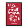 Be Yourself Framed photo paper poster 24x36(in)