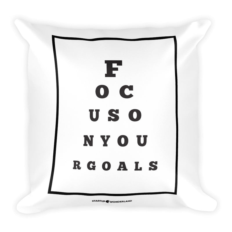 Focus On Your Goals Square Pillow
