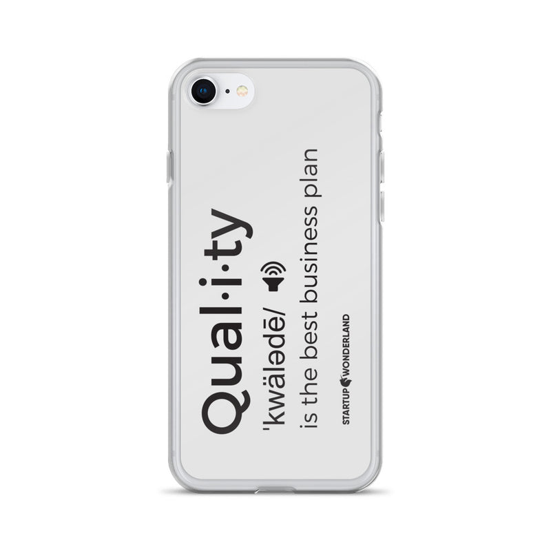 Quality is the Best Plan iPhone Case