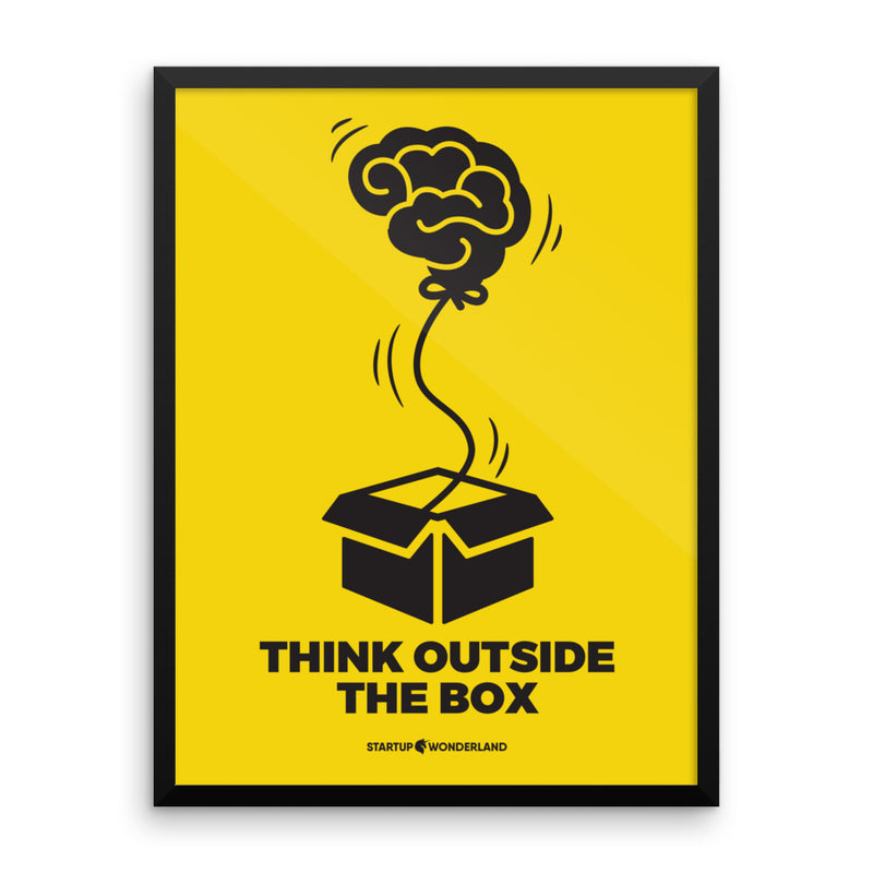 Think Outside The Box Framed photo paper poster 24x36(in)